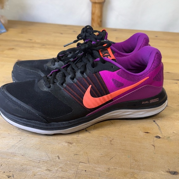 Nike Dual Fusion Run 3 Running Shoes Black Purple Women’s Size 9 - Picture 2 of 11
